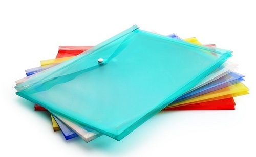 Expandable Clear Bag - Polypropylene Material FC Size Multi-Color 12 Pieces | Holds Up To 250 Pages Expandable Design