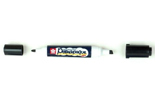 Paint Marker - 1 Piece, Black | Dual Point Chisel & Bullet Tips, Archival Quality Ink, Waterproof, Quick Drying, No Smears or Bleed-Through