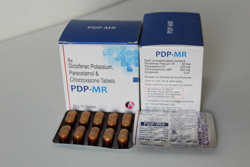 Diclofenac 50mg+Para.325mg.+Chlorzoxazone 250 mg TABLET.