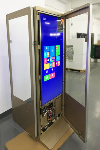 Double sided lcd display 55 inch floor stand 1920x1080 full HD kiosk