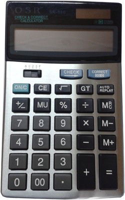 Calculator - Plastic Material, 12 Digit Display | Tilt Display, Metal Overlay, 99 Steps Replay, Cell Battery & Hyper Solar Powered