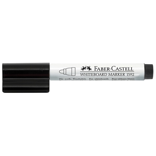 White Board Marker - 10 Pcs Black Ink, Low Odour Dry-Safe Ink for Whiteboards and Glass, Connector Cap Design to Prevent Rolling