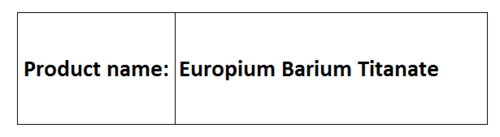 Europium Barium Titanate