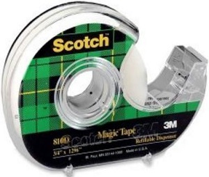Magic Tape Dispenser - Length: 32.9 Mtr, Size: 19 mm | Includes 1 Piece for Effortless Taping and Convenient Usage