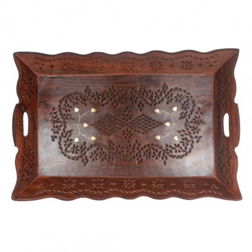 Desi Karigar rectangular designer edge tray