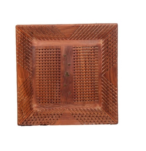 Desi Karigar square wood tray