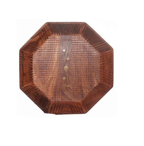 Desi Karigar octagon cutting wood tray