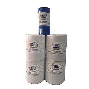 Barcode Label and Wax Ribbon Roll Combo - 4 x 100 x 150 mm Labels 110 mm x 200 Meter Ribbon | 300 Labels Per Roll High-Quality Printing