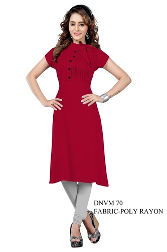 Red Designer Ladies Kurti