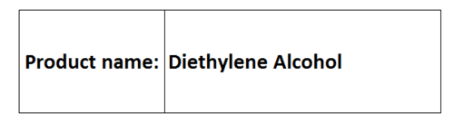 Diethylene Alcohol