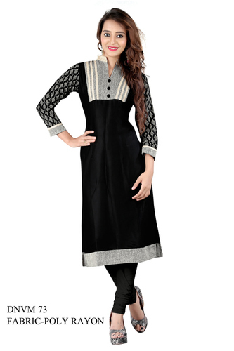 Black Designer Ladies Kurti
