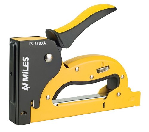 Heavy Duty Gun Tacker - All Steel Robust Design, Adjustable Force Knob, 50/100 Capacity, Fits Various Staples