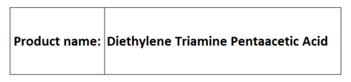 Diethylene Triamine Pentaacetic Acid - White Crystalline Powder >99% Purity Water Soluble Effective Chelator