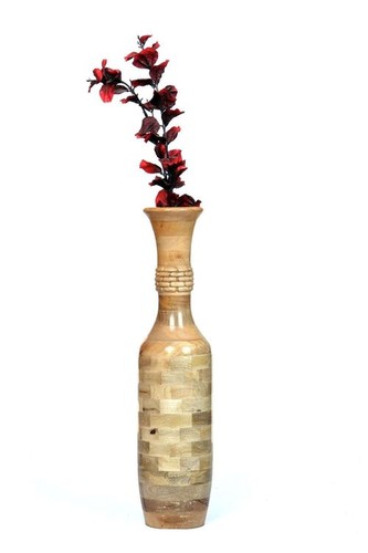 Desi Karigar Layered Wooden Flower Vase