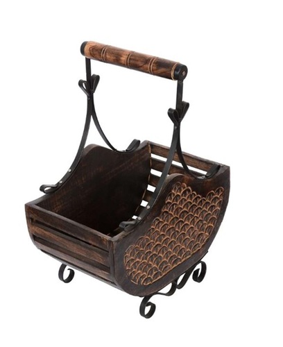 Desi Karigar Wooden Magazine Stand