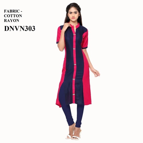 Spring Desiner Cotton Rayon Kurti