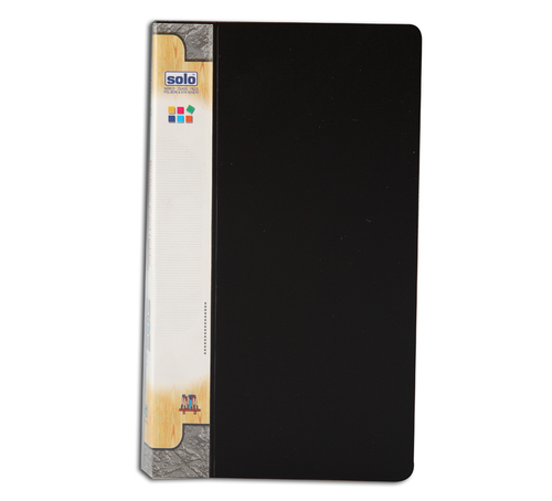 Business Cards Holder - 120 Card Capacity | Elite Styling Embossed Pockets with Antistatic Agent Lifetime Durability Black Color