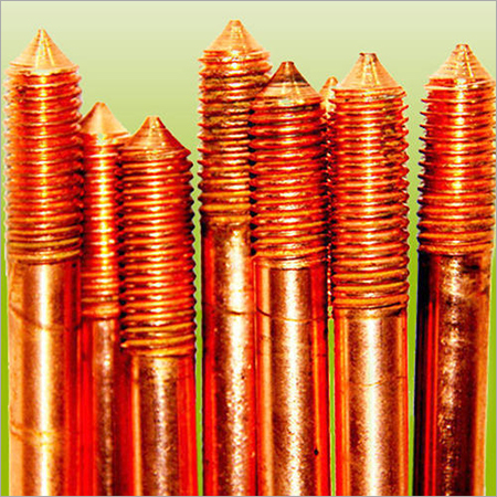 Copper Bonded Earthing Rods - Copper Clad Steel Round Shape | Corrosion Resistant Minimal Maintenance Easy Installation