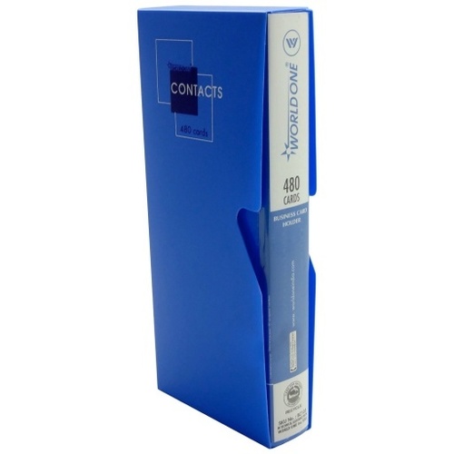 Business Cards Holder - Capacity: 480 Cards, Color: Blue | Features: Smooth Surface, Lightweight Design, Anti-Static Non-Stick Properties