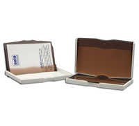Business Card Pocket Holder - Transparent Brown, Elegant Desktop Stand For 20-40 Cards, Perfect For Personal Use & Corporate Gifts