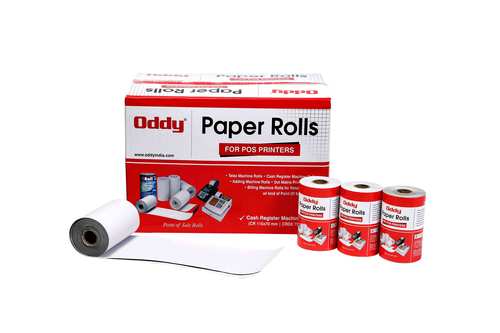 Oddy Thermal Paper Roll - 79mm x 25 Mtrs | Bright White Thermal Paper, Crisp Clear Black Impression, Long Printer Head Life, Compatible with Cash Registers and POS Printers