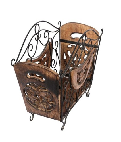 Desi Karigar Wooden Designer Magazine Stand