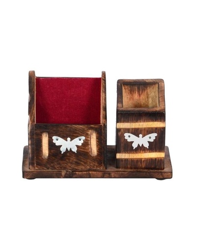Desi Karigar Pen Stand And Business Card Holder