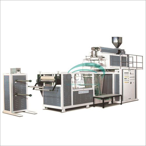 Plastic Film Blowing Machine - PP Material, White & Blue Color, Automatic Grade | PLC Control, Direct Drive, High Productivity Features, Flexible Packaging Applications