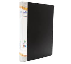 Ring Binder - A4 Size, Black | 2 O Ring Design, Holds Up to 160 Sheets, Internal Pockets for Loose Sheets & Business Cards, Ideal for Home & Office Use