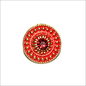 Red Swarovski Colored Button