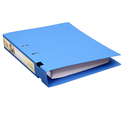 Ring Binder - A4 Size | Wave Blue, Super Thick Polycover for 350 Sheets, 2"D" Ring with Snap Lock, Finger Hole for Easy Access, Spine Pocket for Index