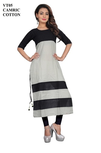 Satin Fancy Cotton Kurti