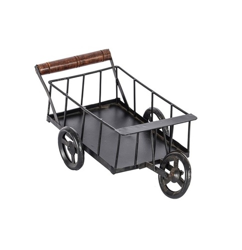 Desi Karigar Wooden And Iron Trolley