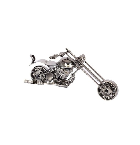 Desi Karigar Chopper Long Fork Motorcycle Scrap Metal Sculpture