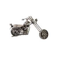 Desi Karigar Scrap Metal Art Long Fork Chopper Handmade Motorcycle Sculpture