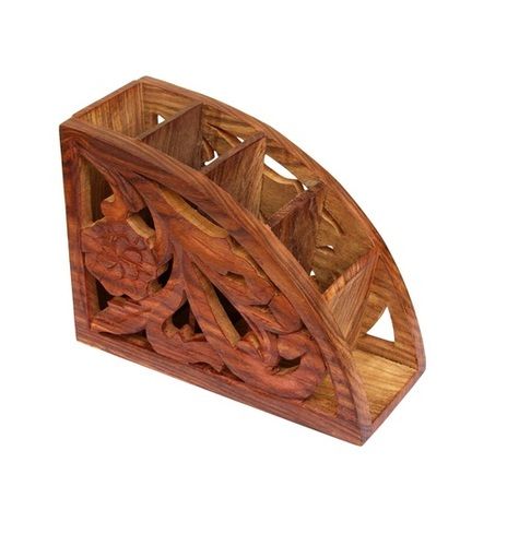 Desi Karigar Wooden Remote Control Storage Holder Stand Organizer Rack