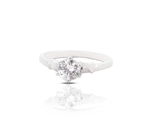 Sterling Silver 92.50% Solitaire Ring - Size 6, Genuine Zircon Stone | Perfect Gift for Engagement, Anniversary, and Weddings