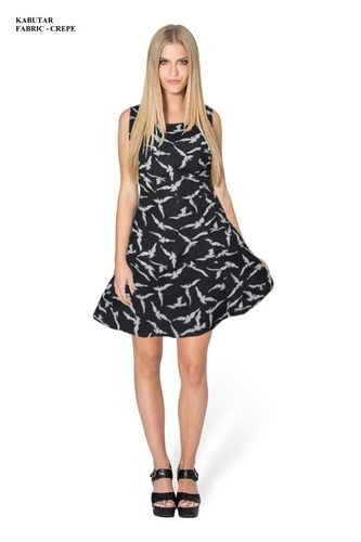 Designer Western Crepe Mini Dress - Size M, L, Xl, Xxl | Party Wear, Printed Fabric, Suitable For All Seasons