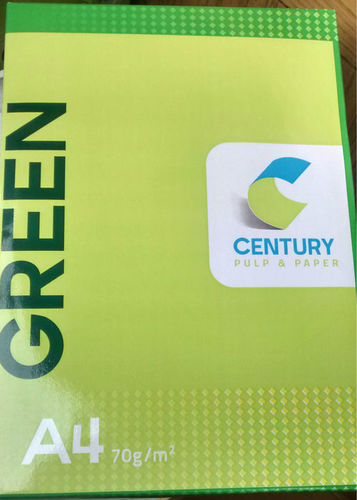 Copier Paper - A4 Size, 70 gsm Density, Green Color | 500 Sheets, Suitable for Side Printing, Superior Photo Imaging, Unruled