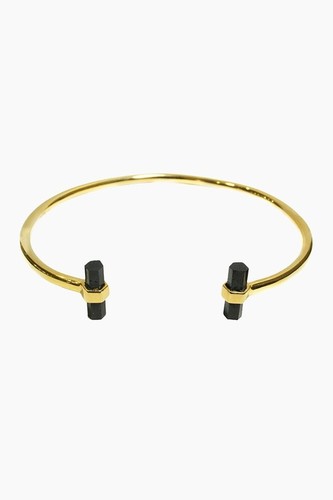 Black Onyx Gold Plated Bracelet