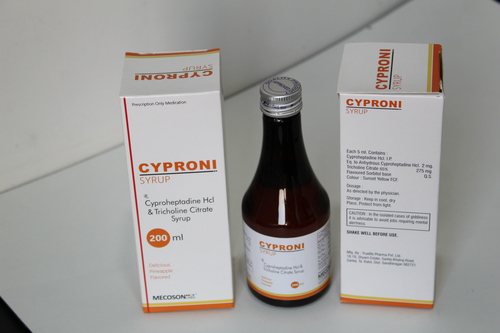 Cyproheptadine Tricholine Citrate Syrup