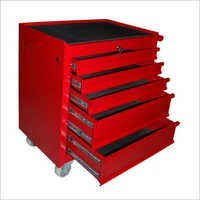Tool Trolley Cabinet - Steel, Heavy-duty, 5 Spacious Drawers , Durable Build, Easy Mobility, Organized Tools, Secure Storage, Side Handle, Locking System, Powder-coated Finish, 4 Wheels