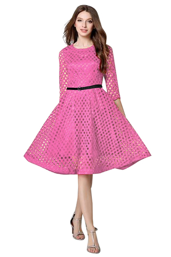 Pink Fancy Western Kurti