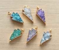 Same As Picture Druzy Gold Plated Pendant