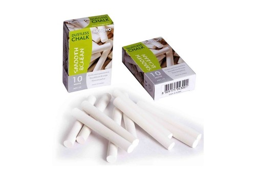 Dustless Chalk - 10 Pcs | Smooth Texture Easy to Erase Clean & Dust-Free Performance Lasts Longer