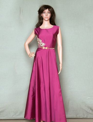 Washable Taffeta Long Gown