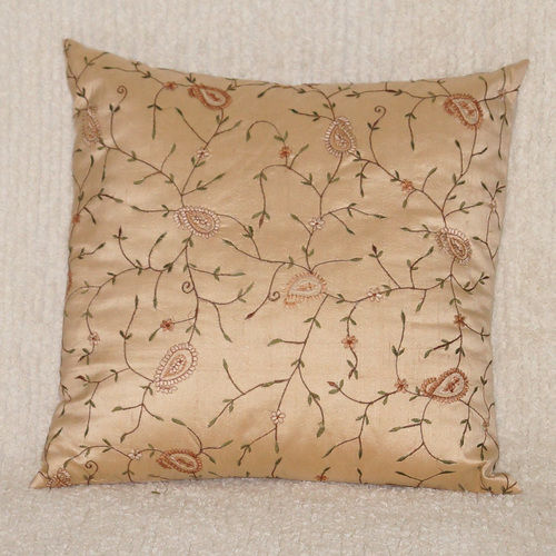 Embroidered Silk Cushion