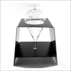 Centrifuge Tub With Stand - Metal & Glass, 10x10x5 cm, Black | Stable Base, Secure Fit, Precise Testing