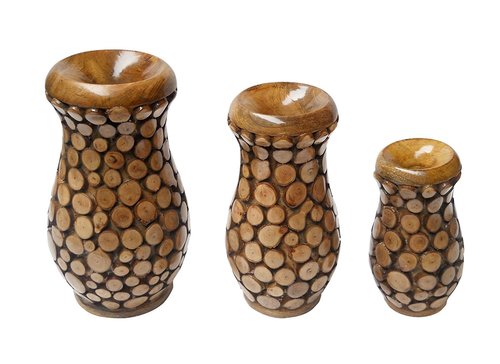 Desi Karigar Beautiful Design Flower Vase Set (Set Of 3)