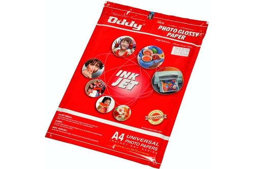 Glossy Paper - A4 (210 x 297 mm) , High Gloss Coated Surface, Excellent Whiteness, Water Resistant, Long Life Prints, Ideal for Photo Quality Output